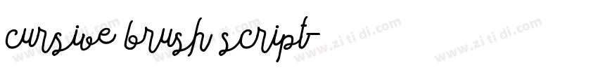 cursive brush script字体转换